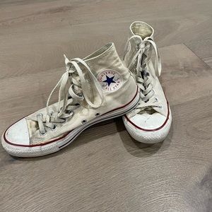High-top faded yellow converse